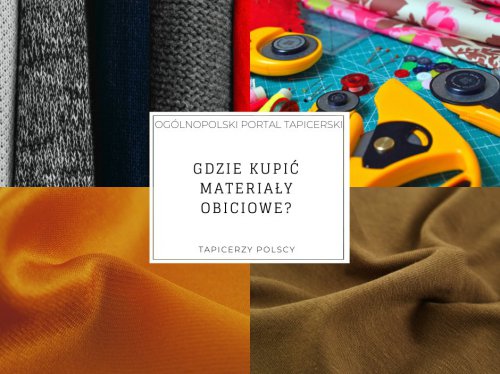 Gdzie kupić materiały obiciowe?